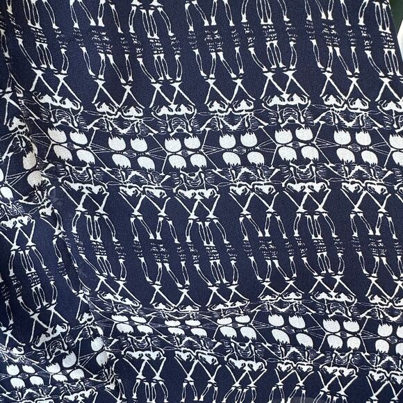 Umgee Blue and White Flowy Maxi Skirt Sz XL Sheer Lined Beachy Boho Fairy - Picture 2 of 5